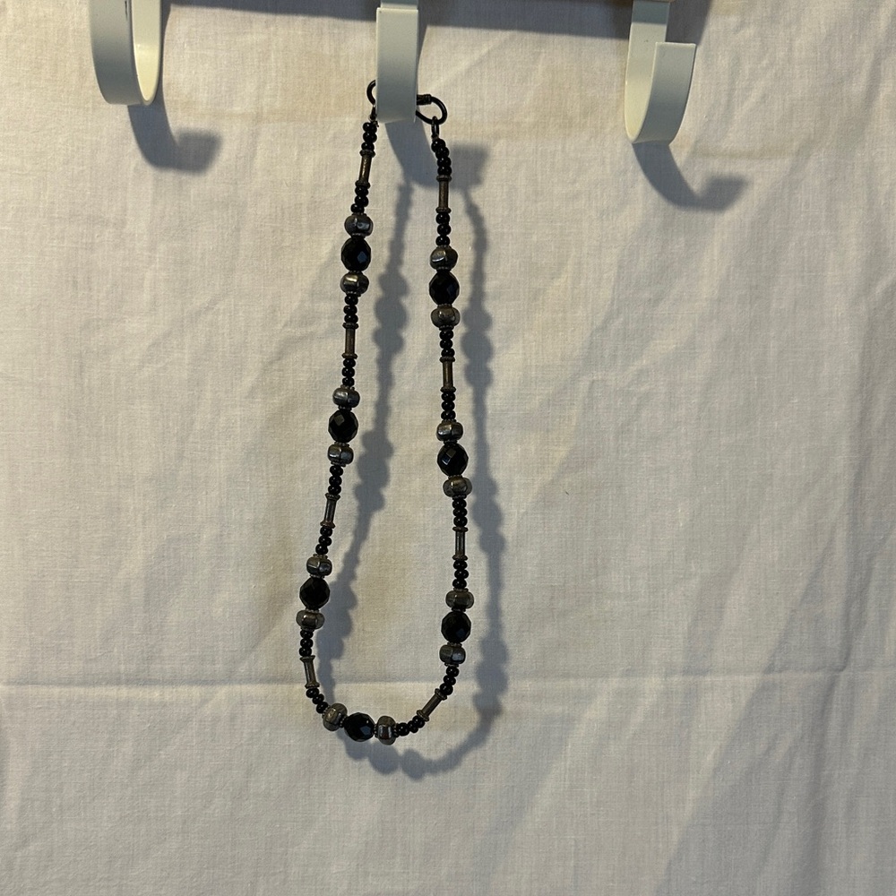 Elegant Black Beaded Necklace